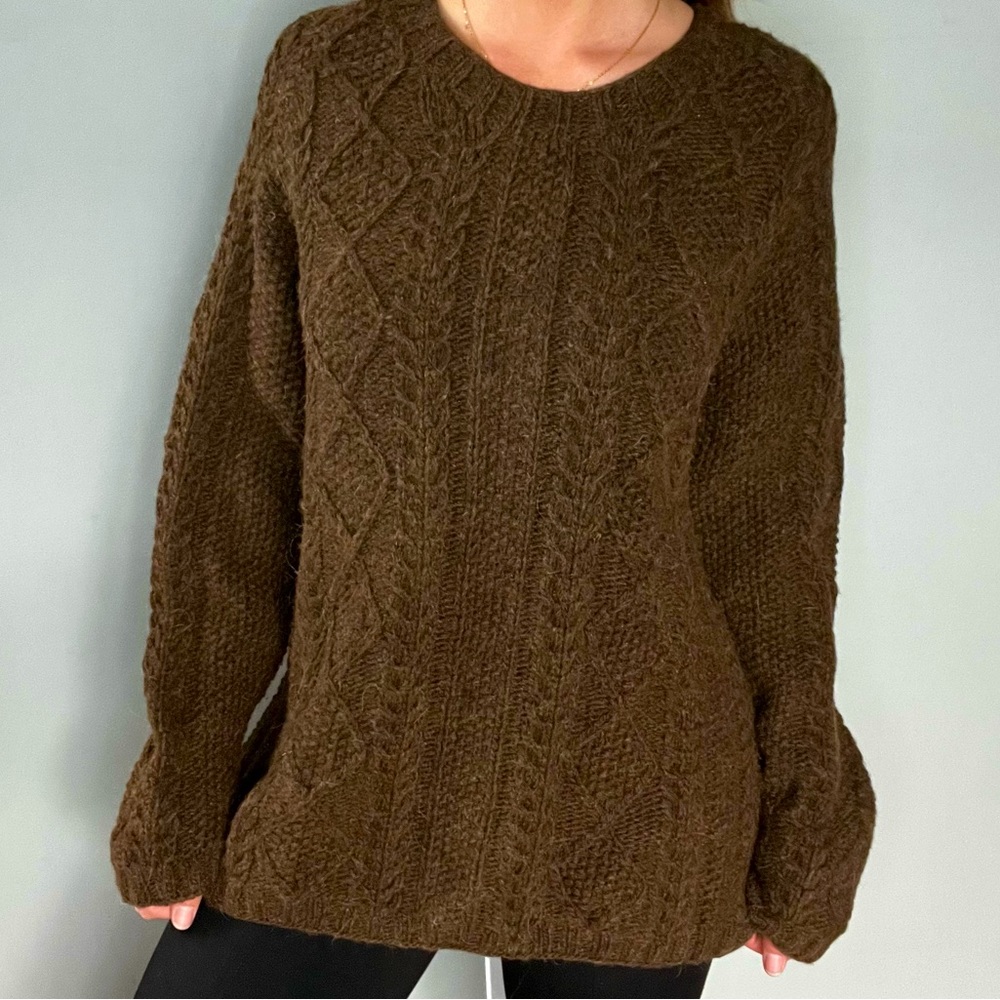 O’Hanlon Mills Carragen Kerry Knit Wool Sweater, large